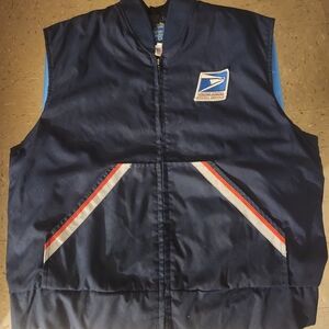 United States Postal Service USPS Vest Jacket Cape Coat Large